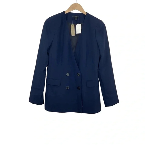 J. Crew French Girl Navy Blue Blazer Size 6 - Picture 1 of 6